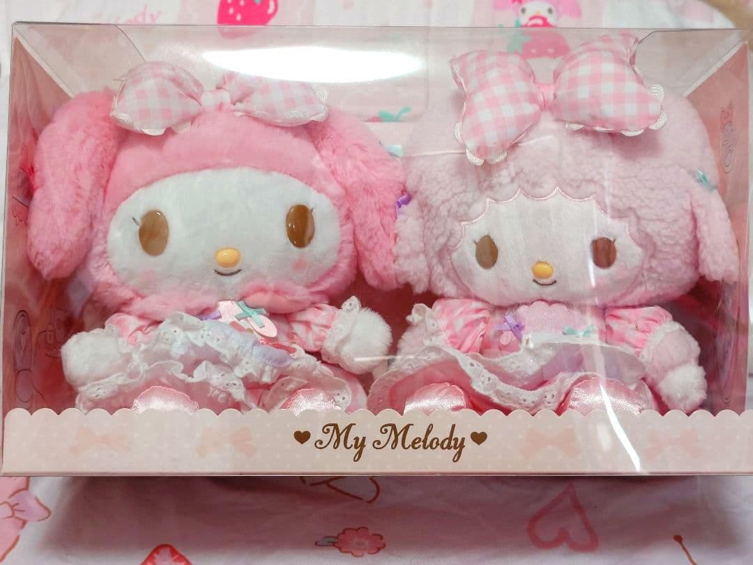 マイメロディ ＆ マイスウィートピアノ ぬいぐるみセット リボンでおそろ