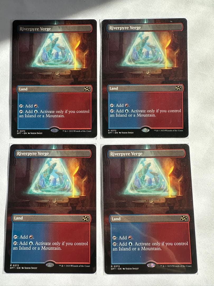 MTG ボーダーレス リバーパイアーの境界 英語版 4枚セット Foil】(372)□ボーダーレス□《リバーパイアーの境界/Riverpyre Verge