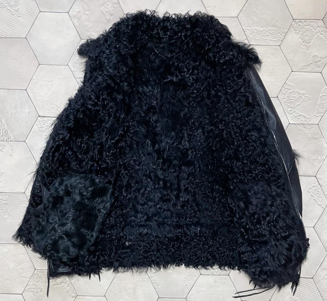 定価30万円 極美品 シェラック SCHORL 蛇革xムートンライダース黒46