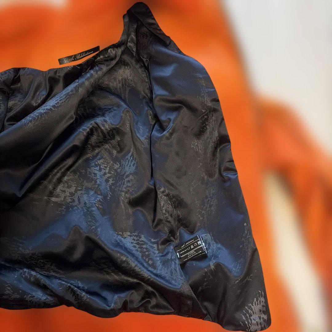 14th addiction レザージャケット グランジ加工 ダブルジップ - メルカリ