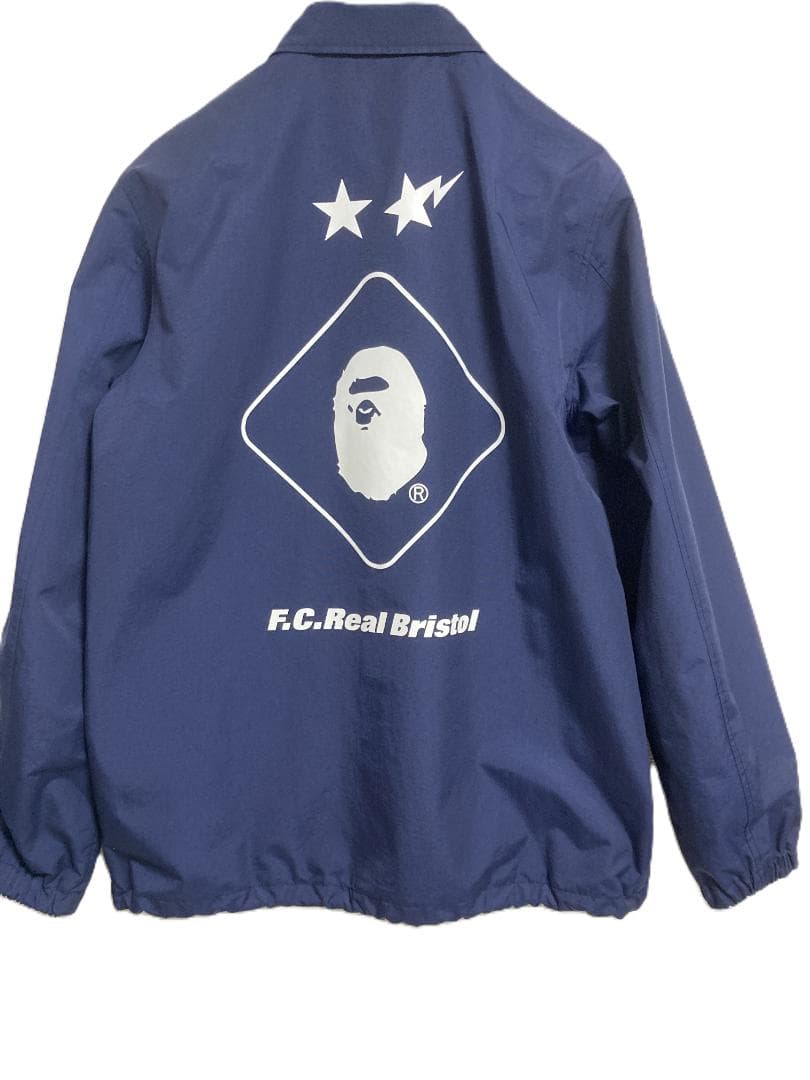 【超希少品】BAPE x FCRBコラボ COACH JACKET ネイビーL