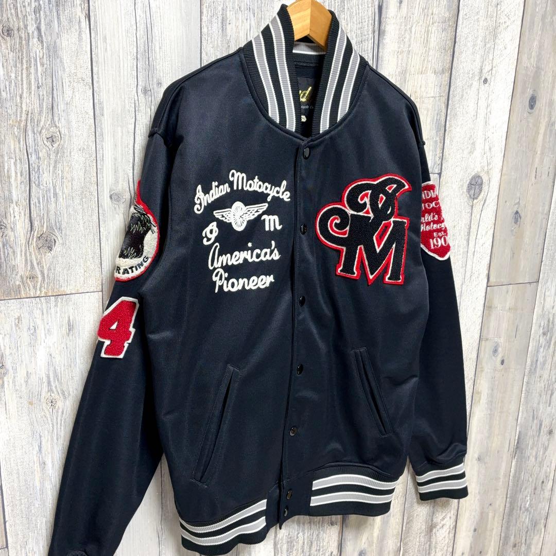 インディアンモーターサイクル スタジャン風ジャケット サガラ刺繍