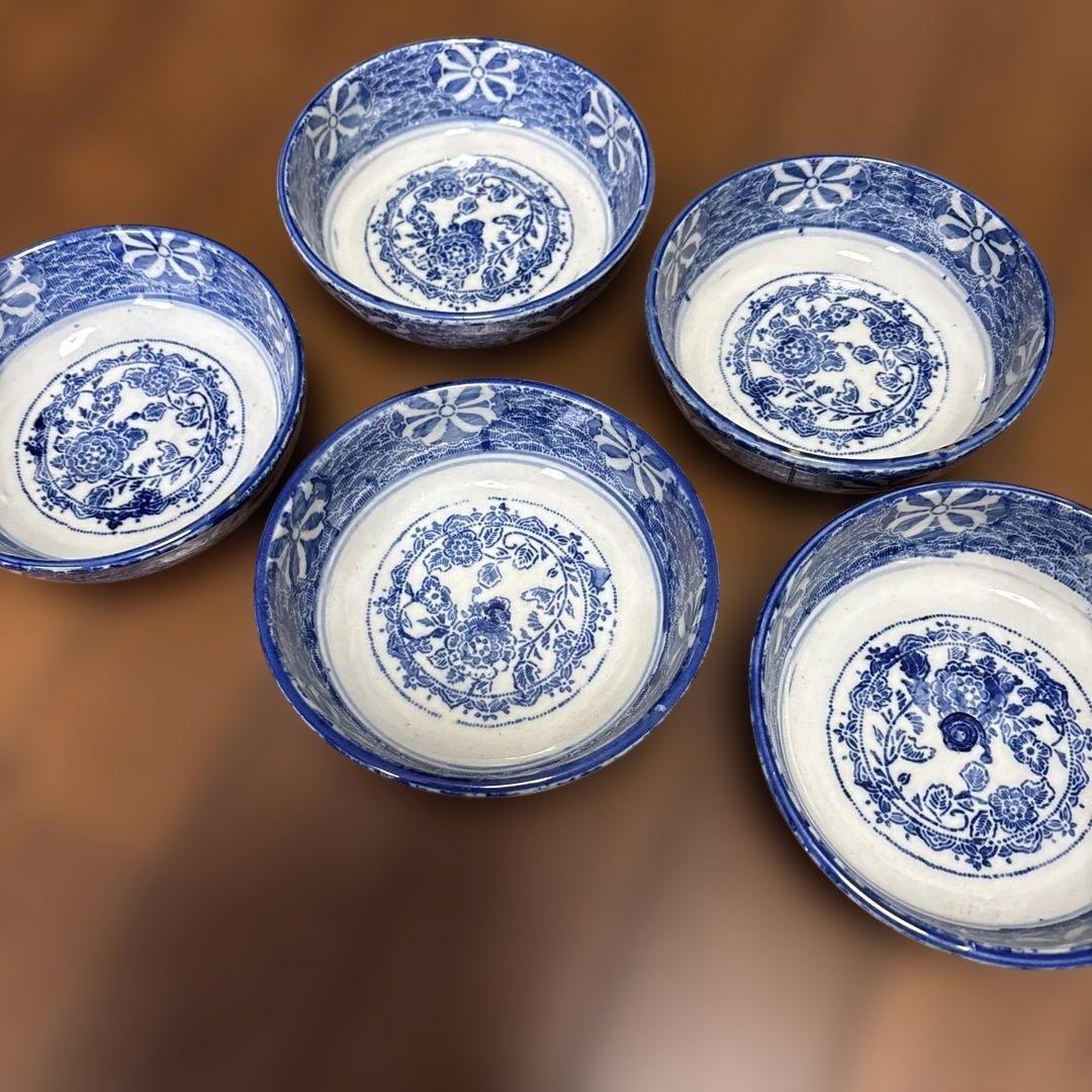 最終処分特価　明治　印判の大きめなます皿（鉢）　骨董のある暮らし