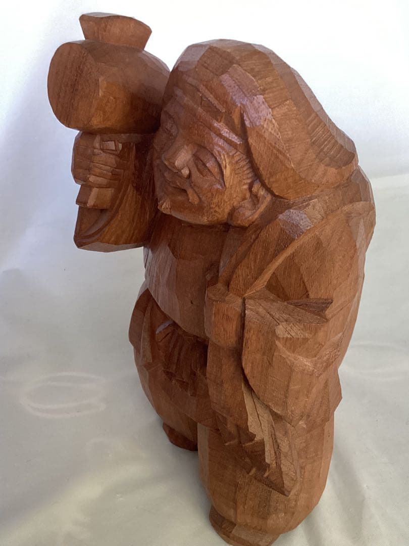 讃岐一刀彫 彫刻家 近藤宏・作 大黒天 縁起物 商売繁盛 木箱付 木製