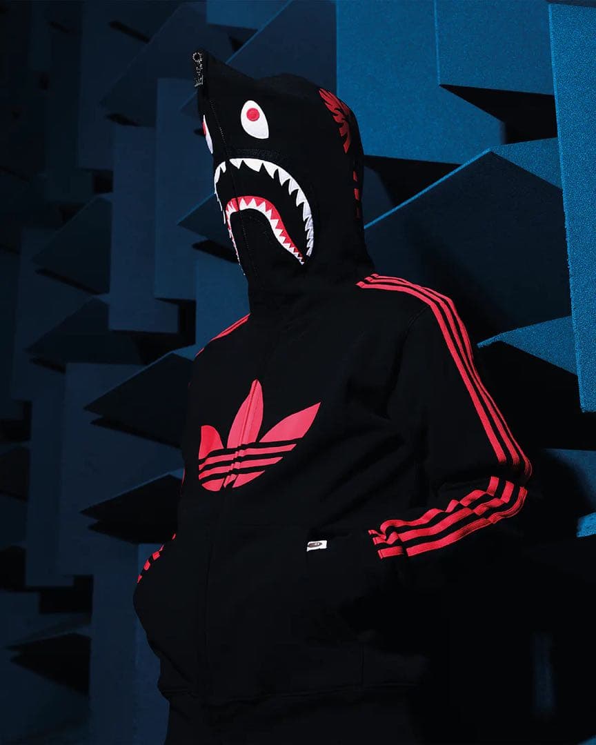 L BAPE X ADIDAS SHARK FULL ZIP HOODIE - メルカリ