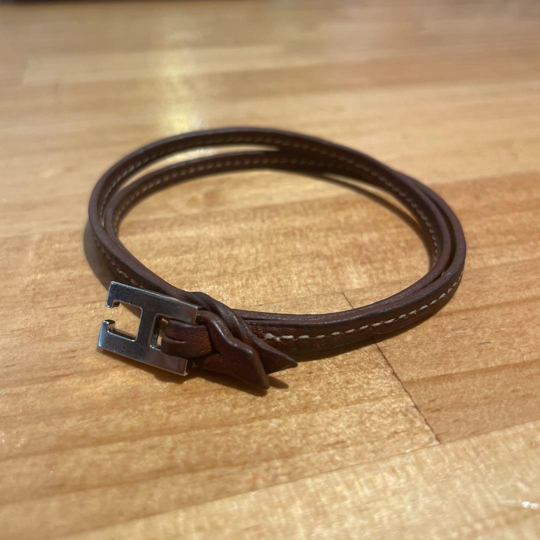 “HERMES エルメス　レザー　ブレスレット