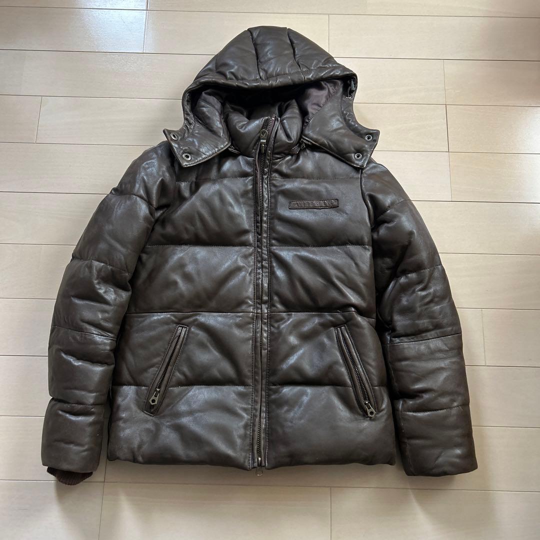AVIREX VARSITY レザーダウンジャケット