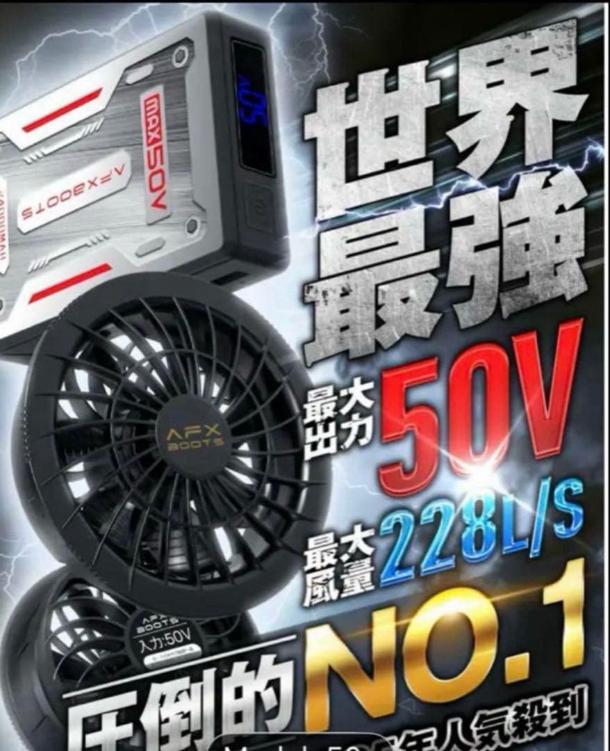 AFX強力冷却ファン 50V 228L/S 9490RPM