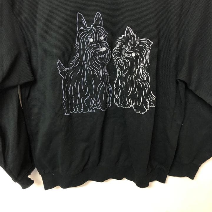 Black&White ブラックアンドホワイト ニット セーター ゴルフ 犬