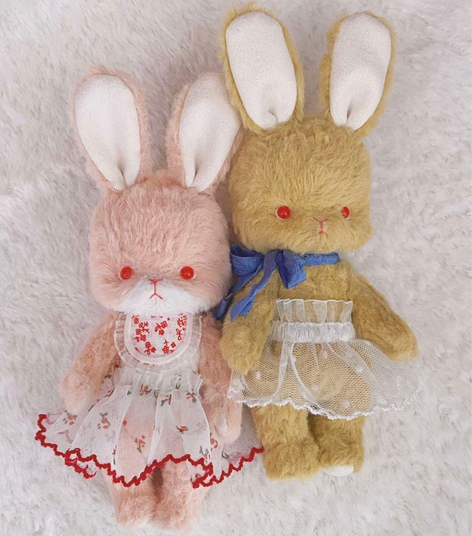 赤いお目目のベイビーバニーズ うさぎ ぬいぐるみ 海外作家様