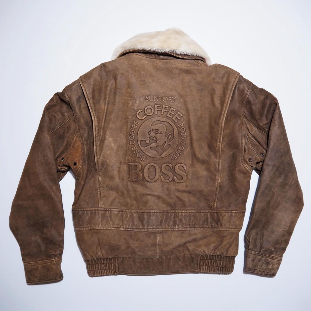 初期 90s 非売品】本革BOSSジャン ボスジャン フライトジャケット G1