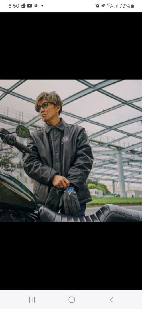 ROLLER FAKE LEATHER COACH JACKET　木村拓哉