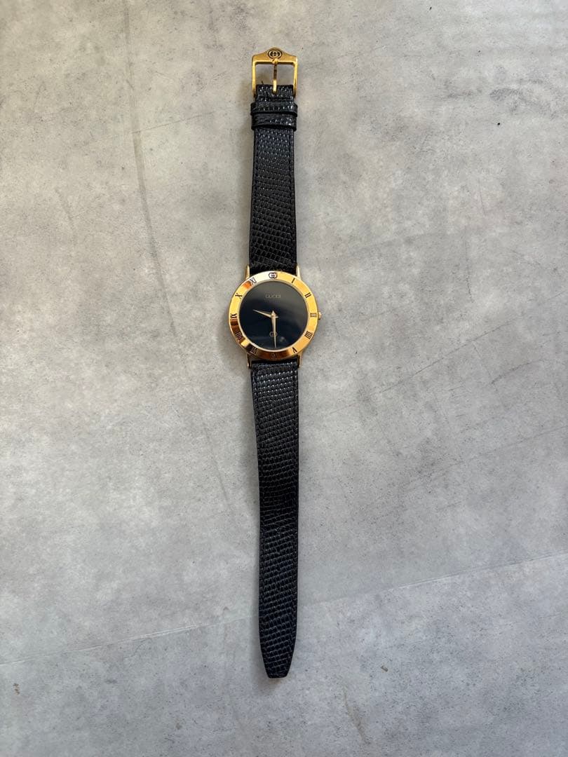 【稼働品】GUCCI 3000Mレディース 時計 ブラック/ゴールド VINTAGE GUCCI WATCH 3000M Gold Dial Brown Strap | eBay