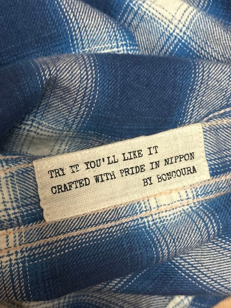 希少 BONCOURA ボンクラ ネルシャツ オンブレチェックシャツ - メルカリ