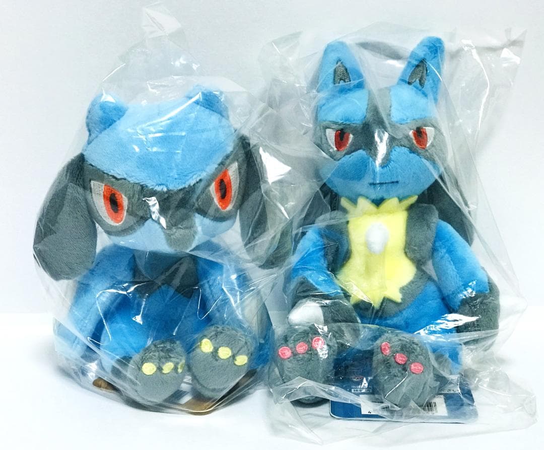 【新品・紙タグ付き】 ポケモン fit ルカリオ & リオル ぬいぐるみ セット