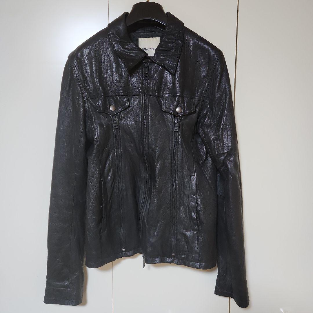 BUFFALO BOBS ブラック レザー ジャケット サイズ3 BUFFALO BOBS（バッファローボブズ） 革ジャン ライダース CHELSEA