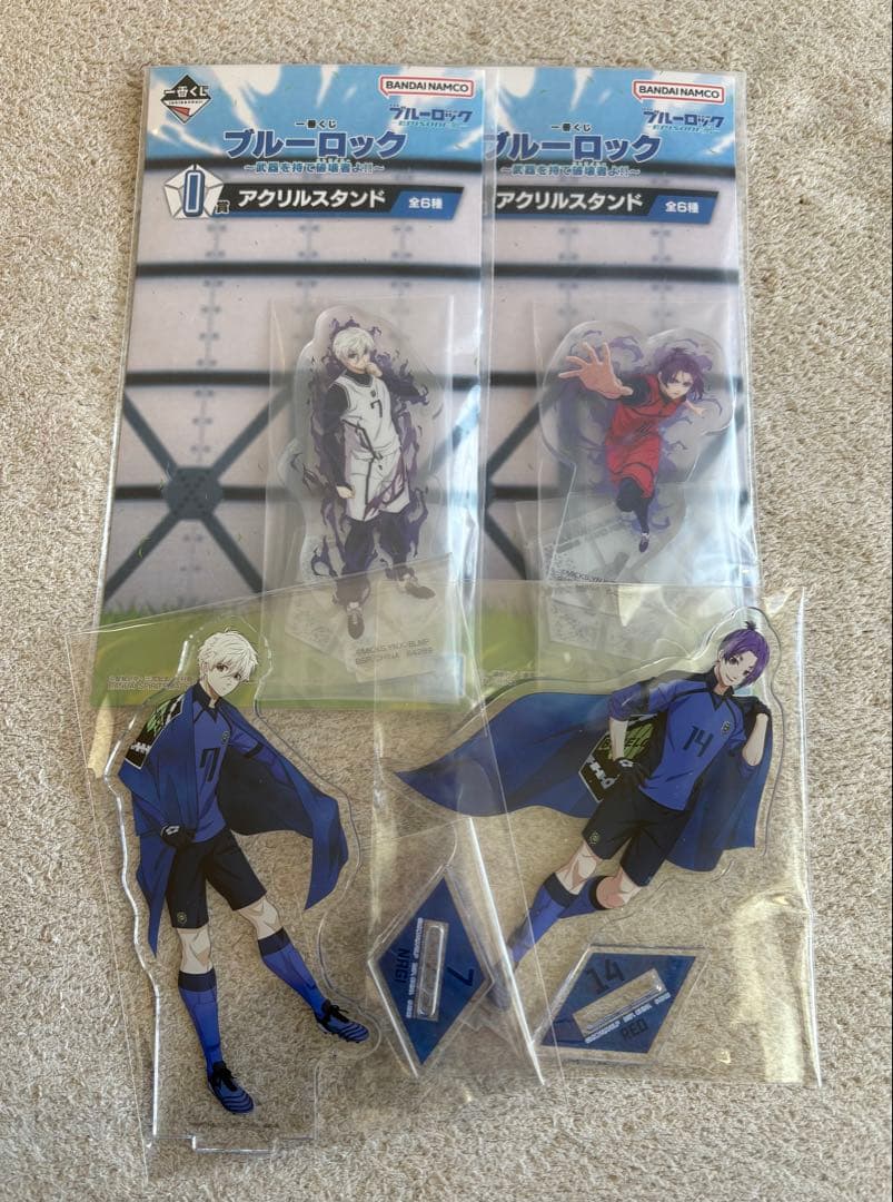 ブルーロック 凪誠士郎 御影玲王 一番くじ アクリルスタンドセット