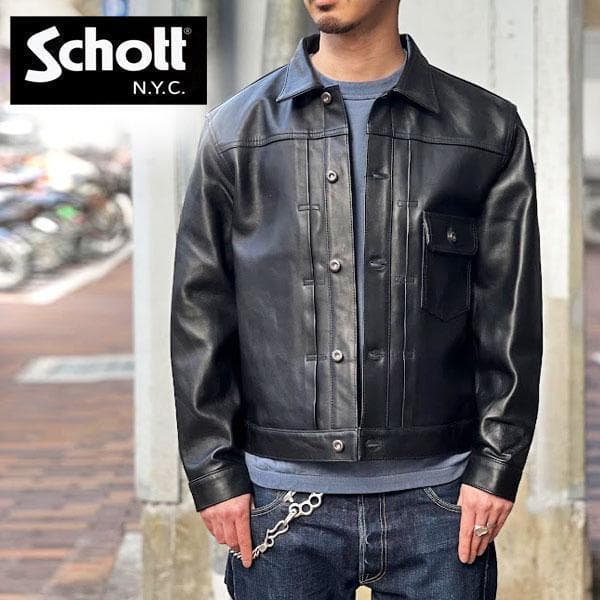 Schott ショット シープレザー 1st トラッカージャケット Mサイズ SHEEP LEATHER 1st TRACKER JACKET/シープレザー トラッカージャケット