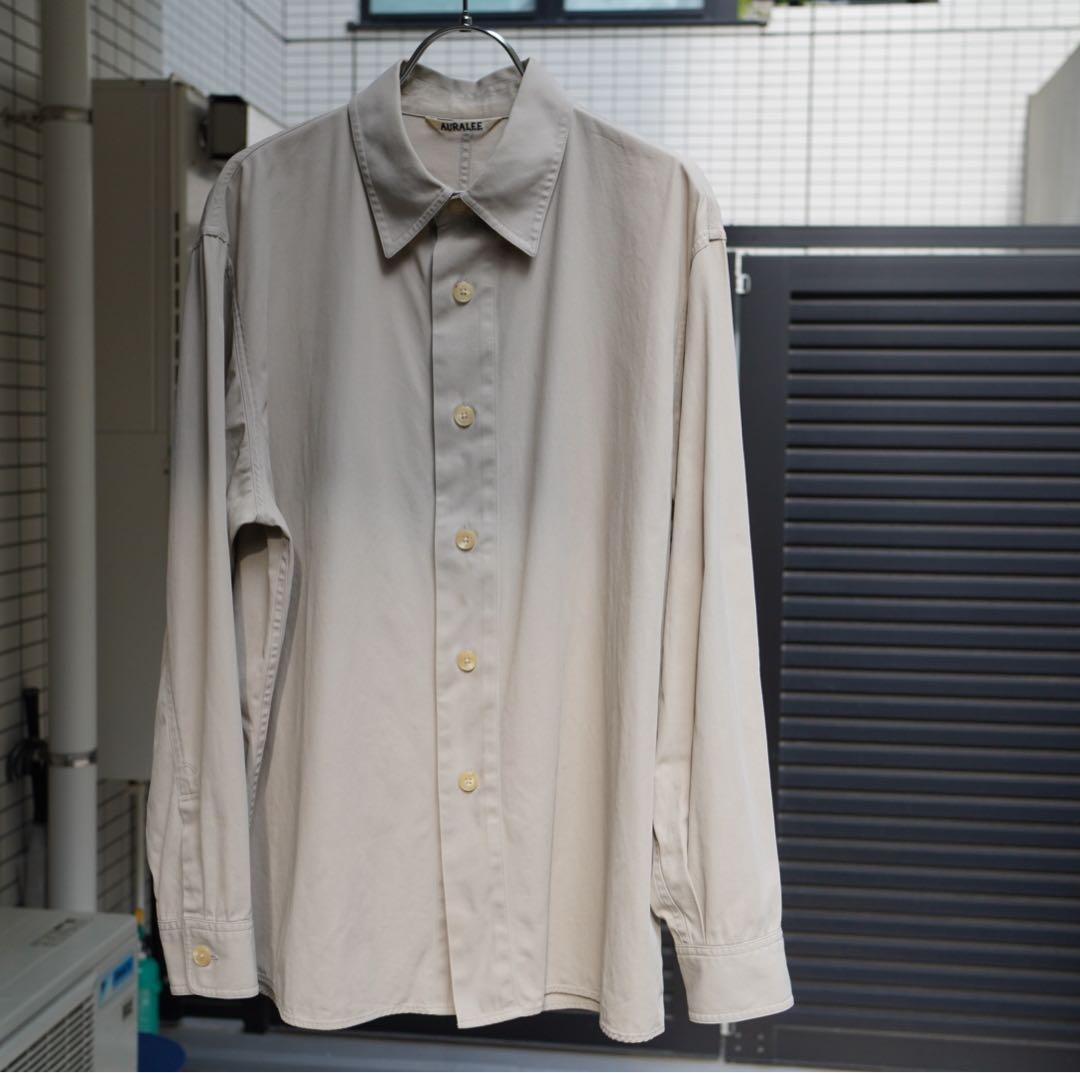 トップス leoleo3 AURALEE HARD TWIST GABARDINE Auralee Finx Hard Twist Gabardine Blouson - Ink Black Chambray