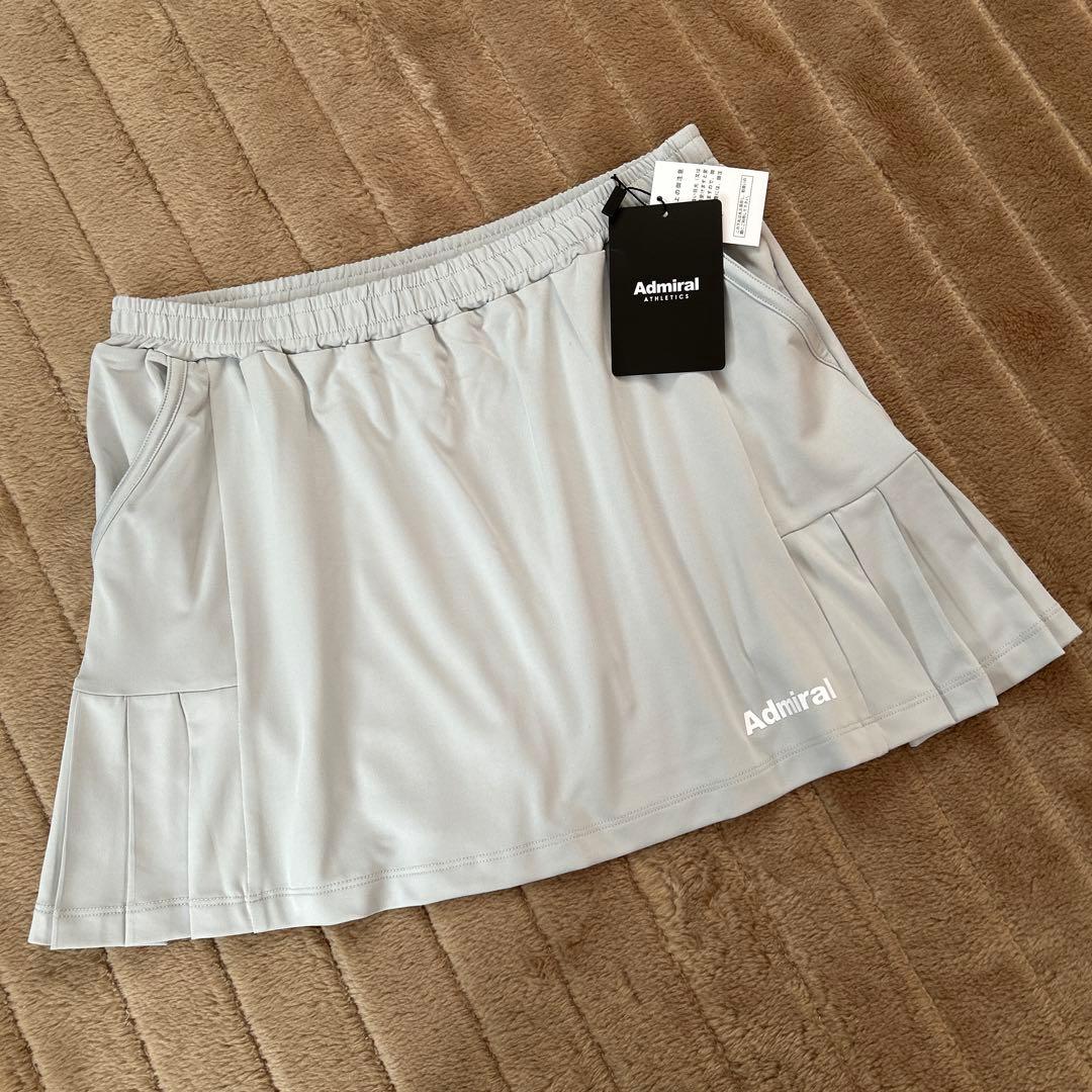新作Admiral テニススカート M グレー ATLA509