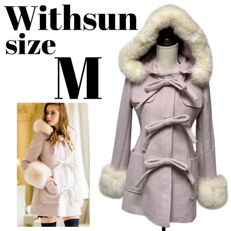 【完売商品】 WITHSUN Happy×3コート リボン ダッフルコート M リボンダッフルコート - Ank Rouge(アンクルージュ)のコート