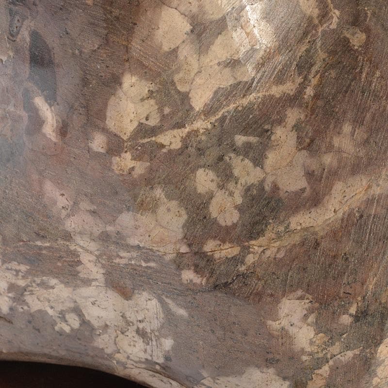 鑑賞石 天然石 梅花石 置物 唐木台付 重さ約2387g N 6372