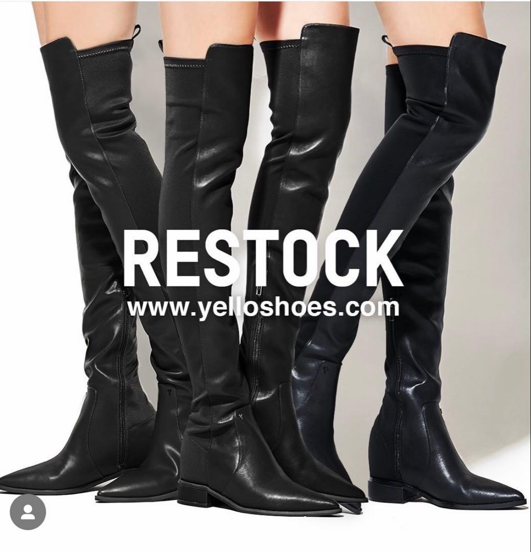 YELLO DRAMA FLAT LONG BOOTS Lサイズ