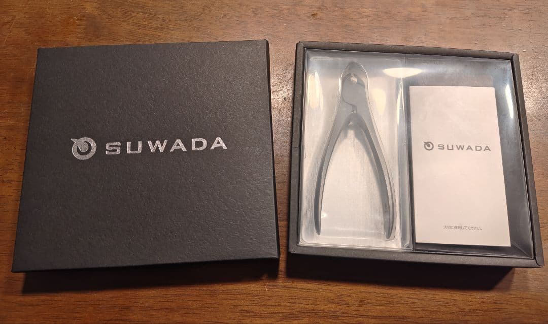 SUWADA CLASSIC爪切りL　茶色の革ケース付き