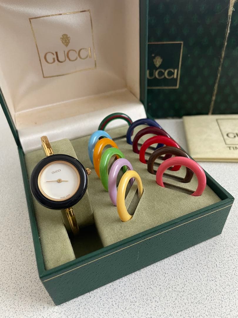 GUCCI グッチ　チェンジベゼル　12色　時計　ゴールド