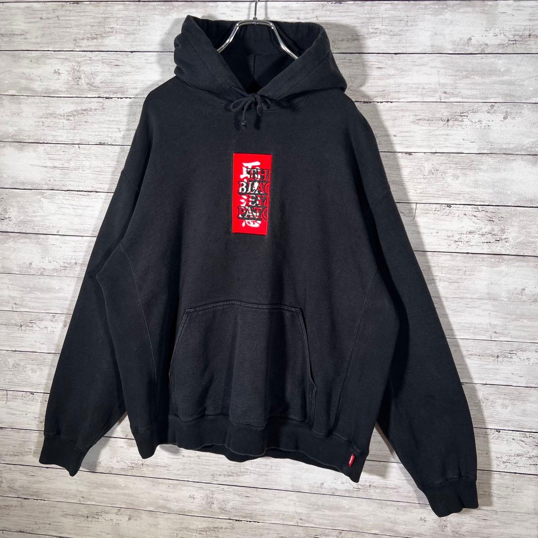 激レア』ブラックアイパッチ パーカー センター刺繍ロゴ 取扱注意 黒