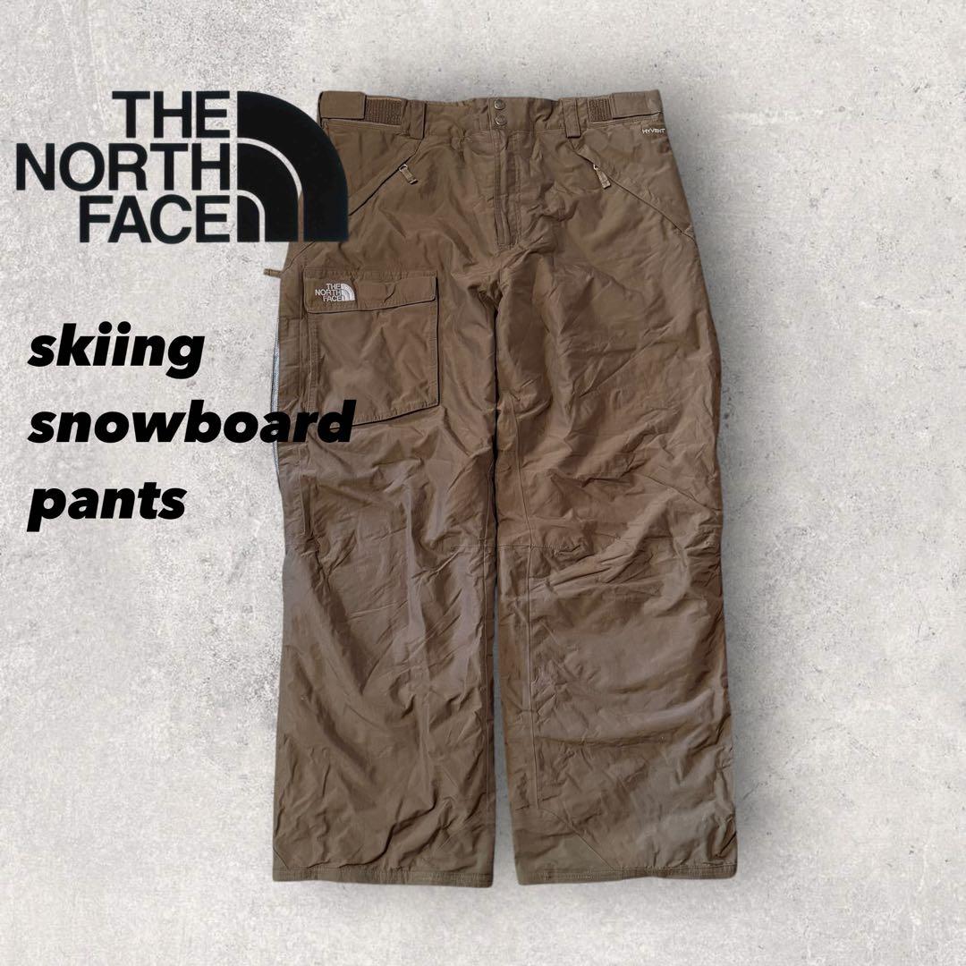 【くびなが】スキー　スノボーパンツ　刺繍ロゴ　茶色　XL ハイベント