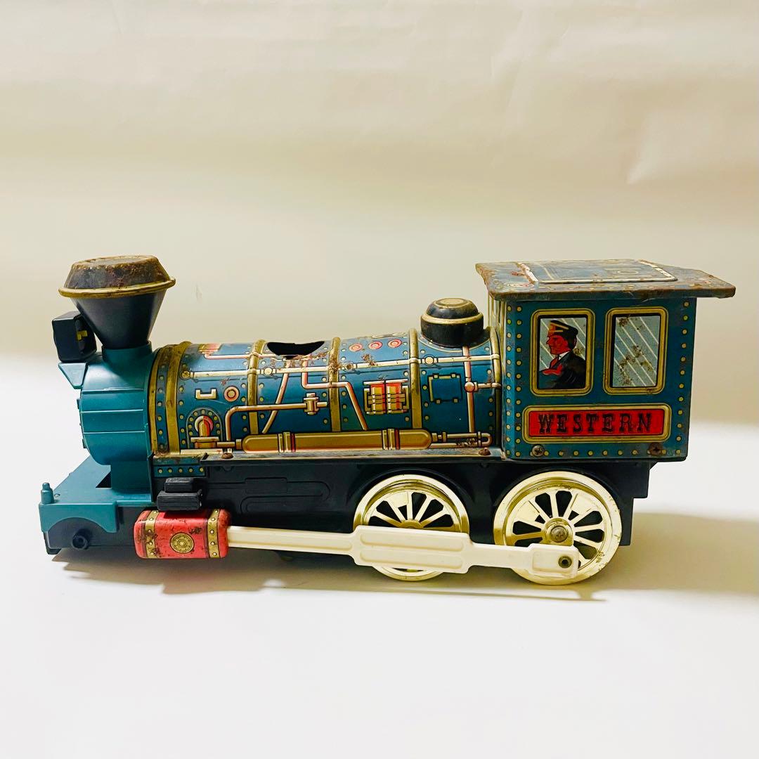 昭和レトロ アンティーク トレードマーク ブリキ おもちゃ 蒸気機関車