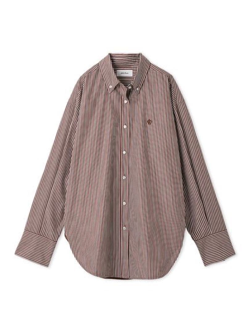 【ミラオーウェン】キャンペーンシャツ　オーバーシャツ　ブラウン　フリーサイズ