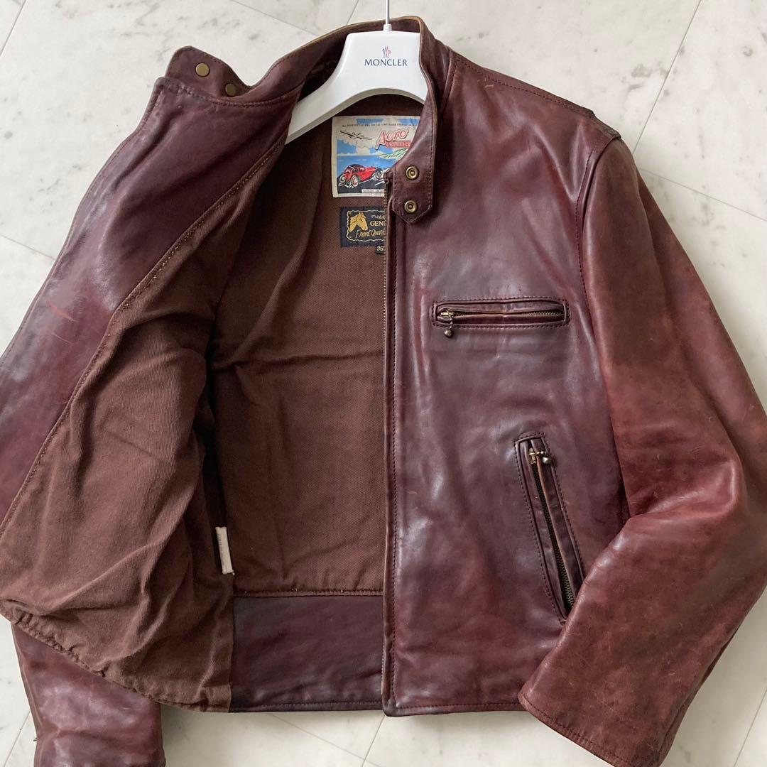 AERO LEATHER ホースハイド ライダースジャケット 馬革