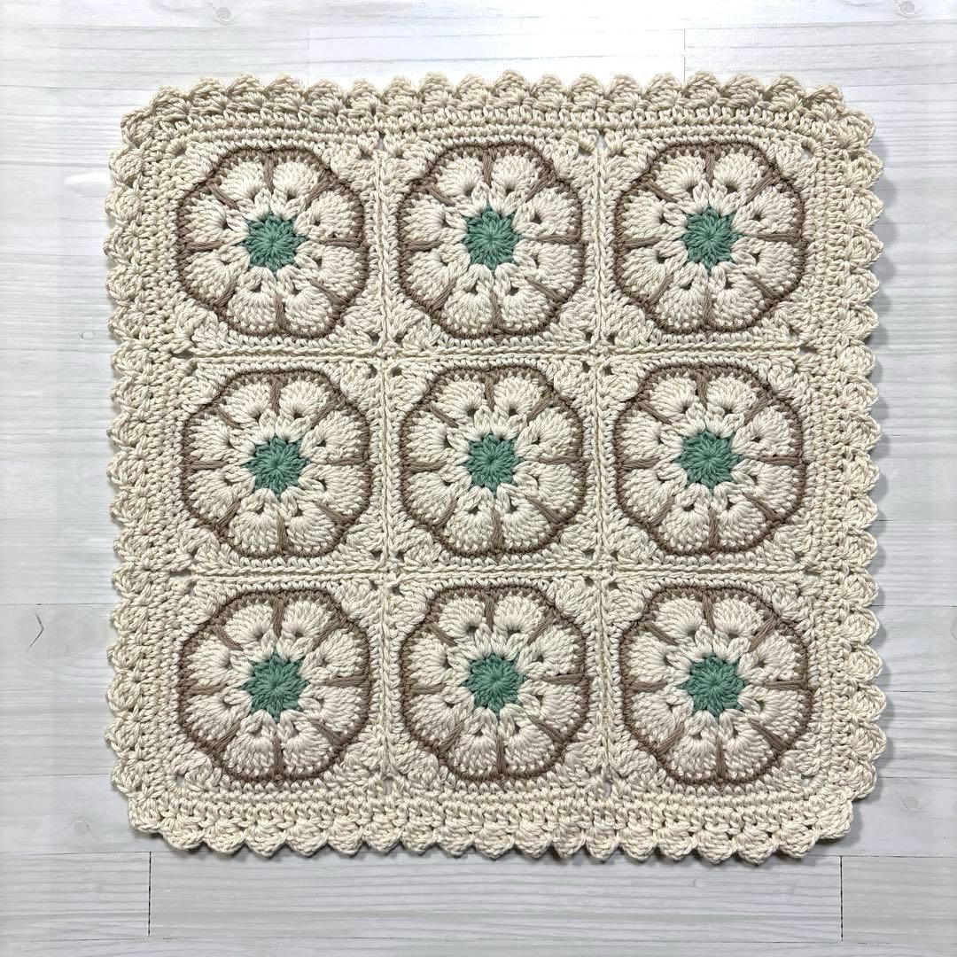 ☆46.アフリカンフラワーモチーフマルチカバー☆ - メルカリ