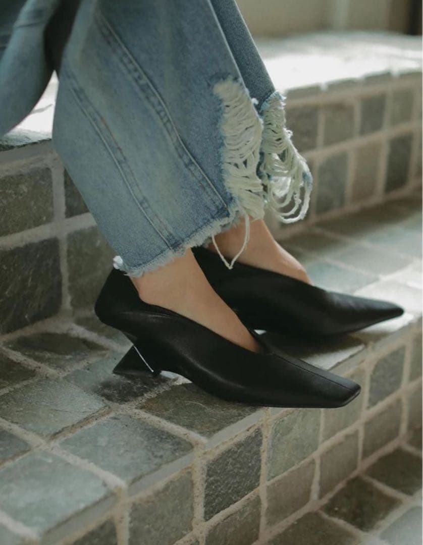 AMERI CONSTRUCTIVE HEEL BABOUCHE M アメリ CONSTRUCTIVE HEEL BABOUCHE（パンプス）｜Ameri（アメリ）の