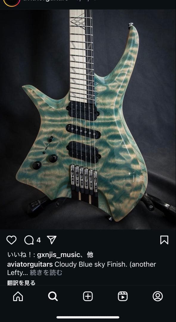 眠*…様 [希少] Aviator Guitar Nighthawk6 Left - メルカリ