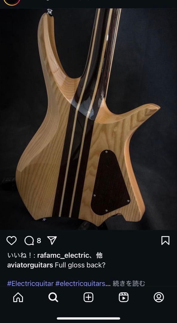 眠*…様 [希少] Aviator Guitar Nighthawk6 Left - メルカリ