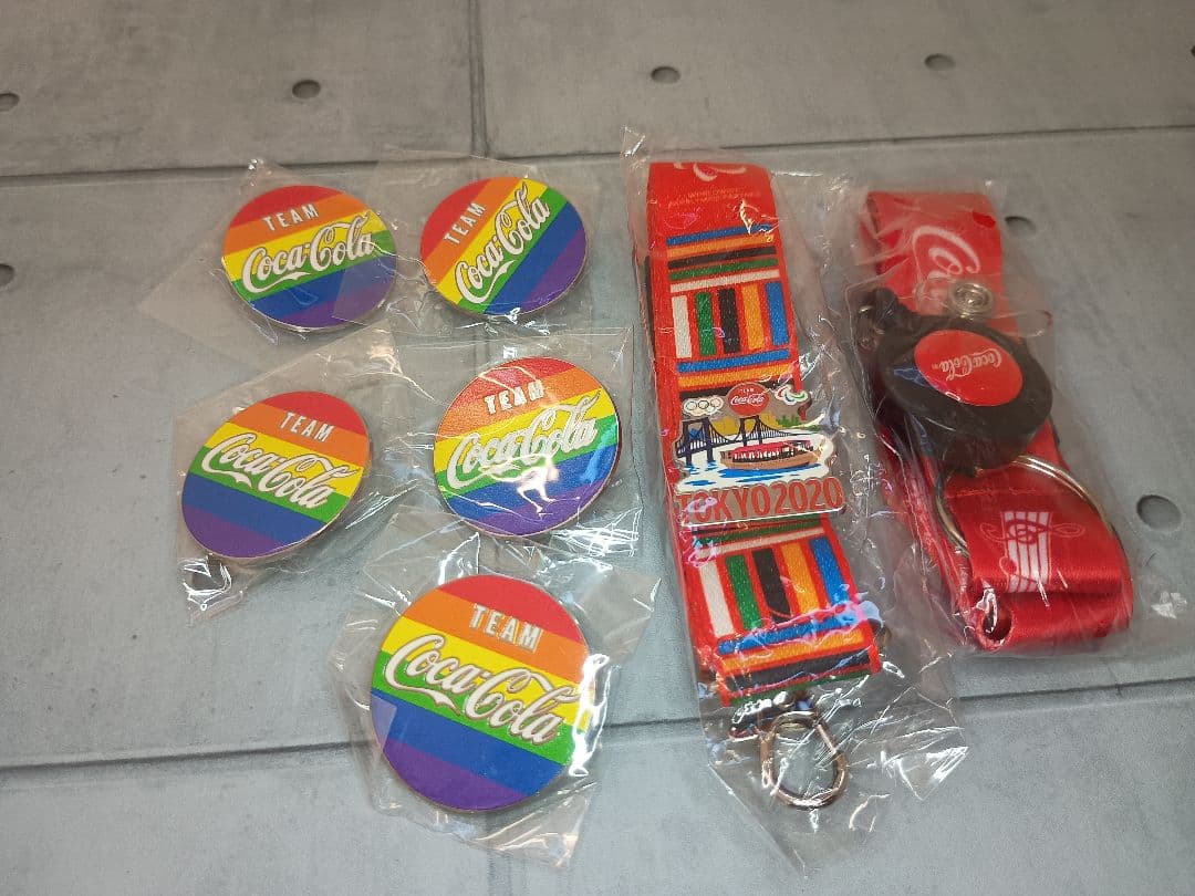 コカ・コーラ 東京2020オリンピック ネックストラップ ピンバッジ