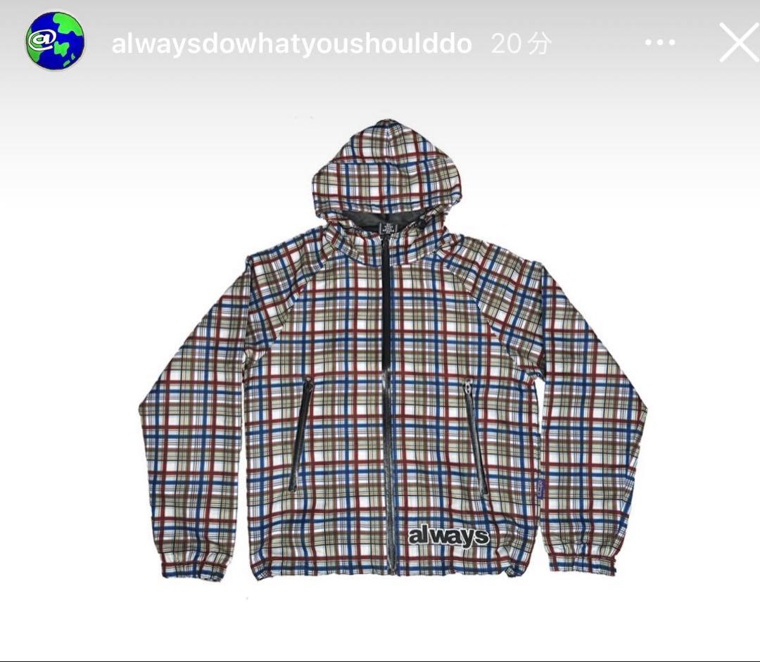 always チェックナイロンジャケット　即完売品✨