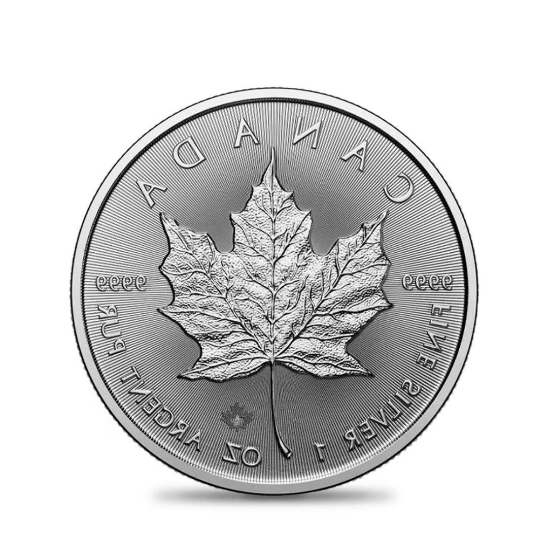 カナダ メープルリーフ銀貨 5ドル【1枚】 (ケース付き)