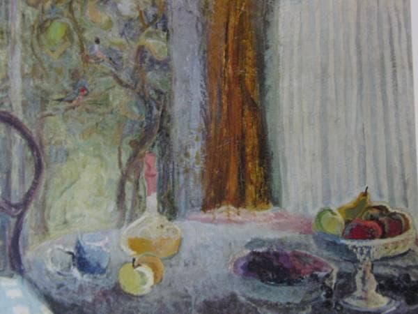 高間 惣七/窓際、額装用・名画、作者作品説明付、新品額付