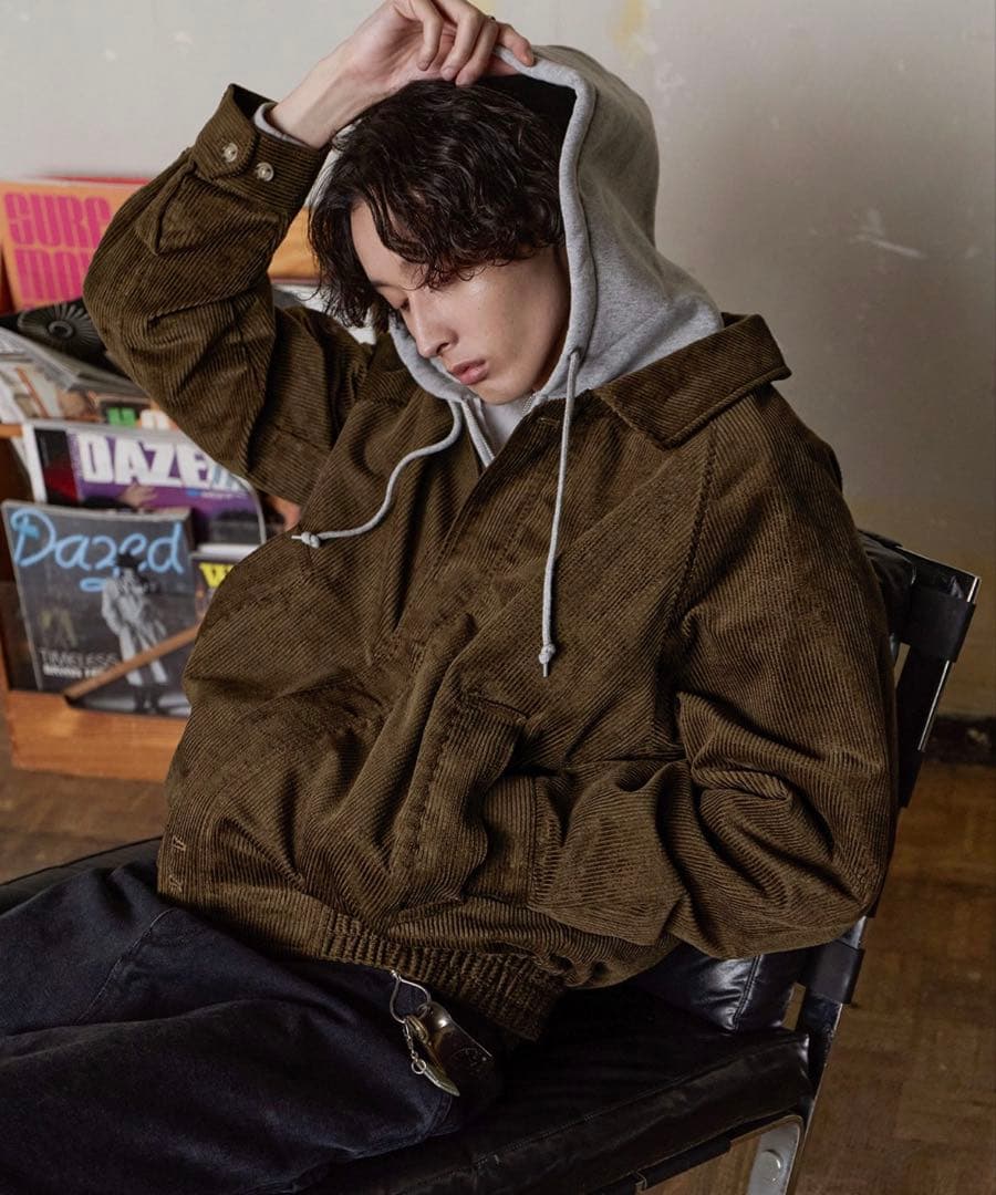 Bleme リラクシー スタンドネック コーデュロイ ブルゾン