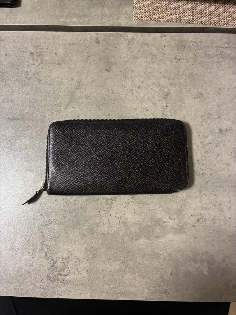 ち*る様 エルメス アザップロング シルクイン 長財布 ブラック