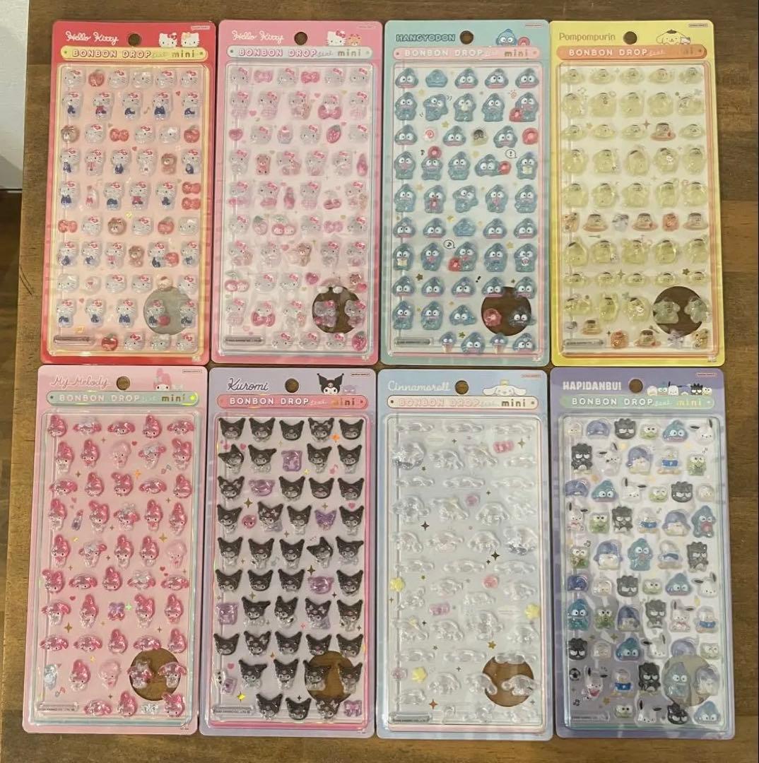 ボンボンドロップシール　ミニ　サンリオ　全8種　コンプリート