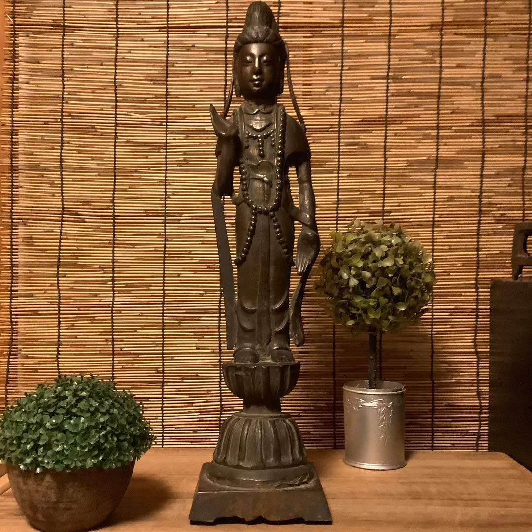 朝鮮・三国時代「南無観世音菩像」高句麗・新羅・百済・天平・古銅