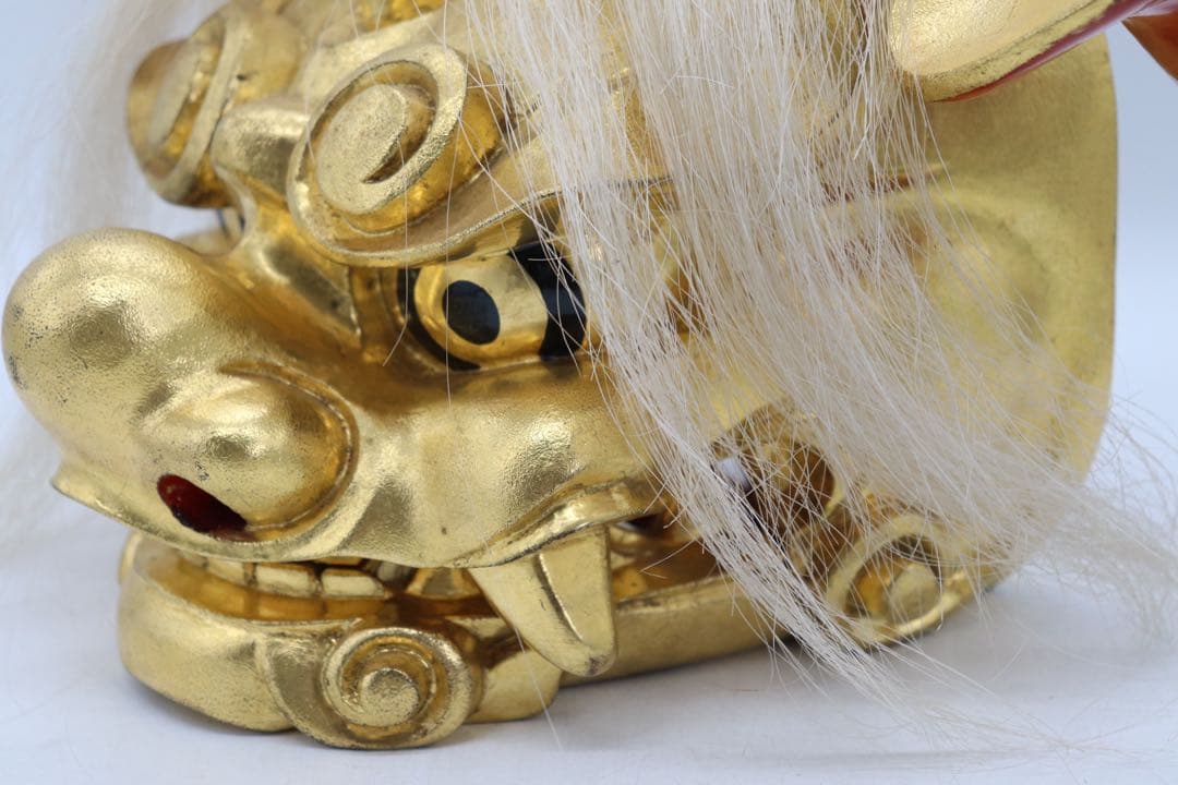 荒井寿斎作 木彫 金獅子 置物 共箱 送料込み259621 - メルカリ