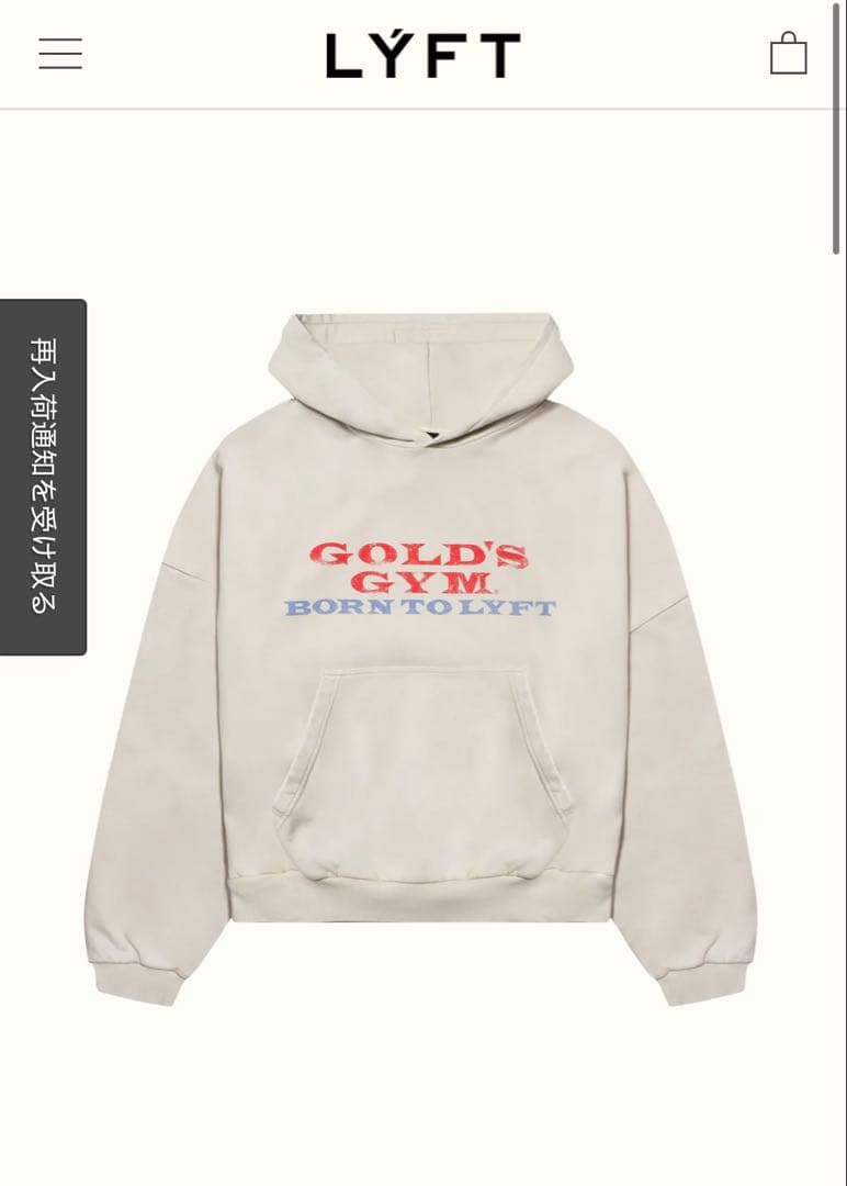 LÝFT × GOLD'S GYM LOGO HOODIE - メルカリ