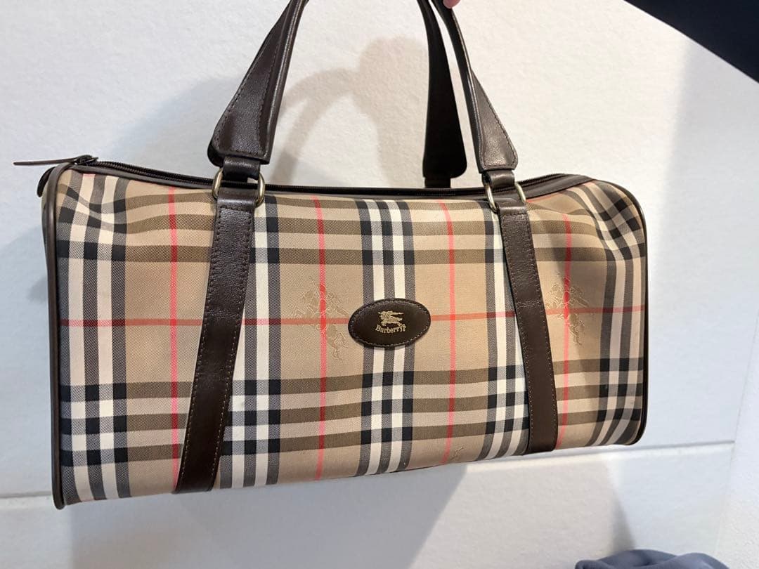 Burberrys バーバリー ノバチェック シャドーホース ボストンバッグ