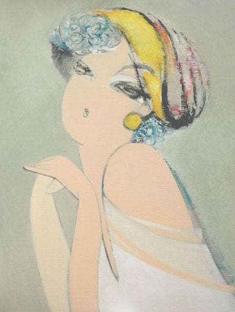 油絵 菅家令子 絵 絵画 インテリア F6-082811 人物 人物 女性像 油絵 菅家令子 絵 絵画 インテリア F6-082811 人物 人物 女性像 油絵